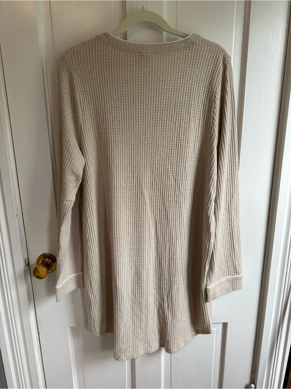 NWT J. Crew Brushed Waffle Henley Pajama Dress